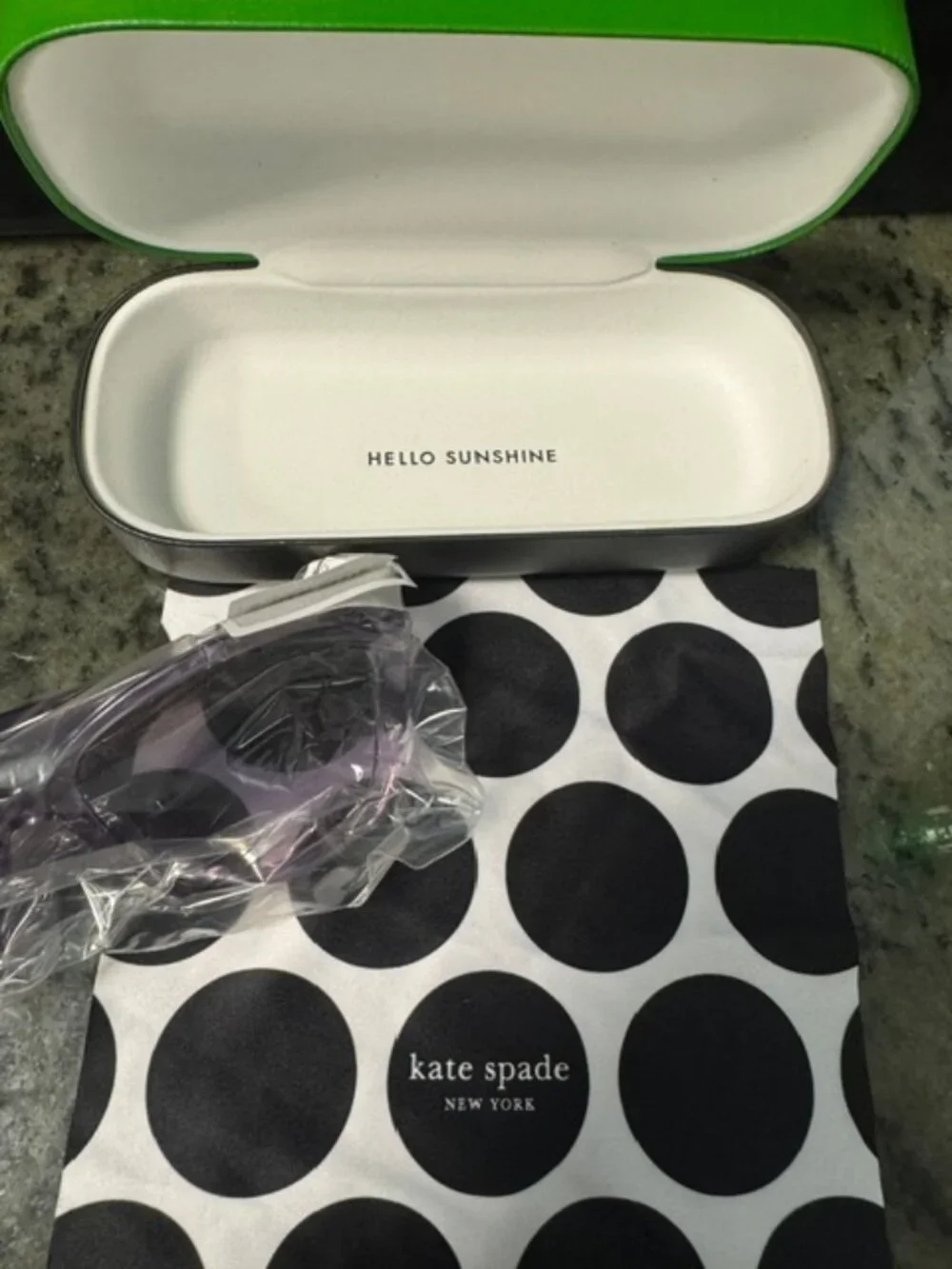 Kate Spade LUCCA/G/S 0789 55 17 140 Sunglasses Lilac/Flower Frame New w/Case